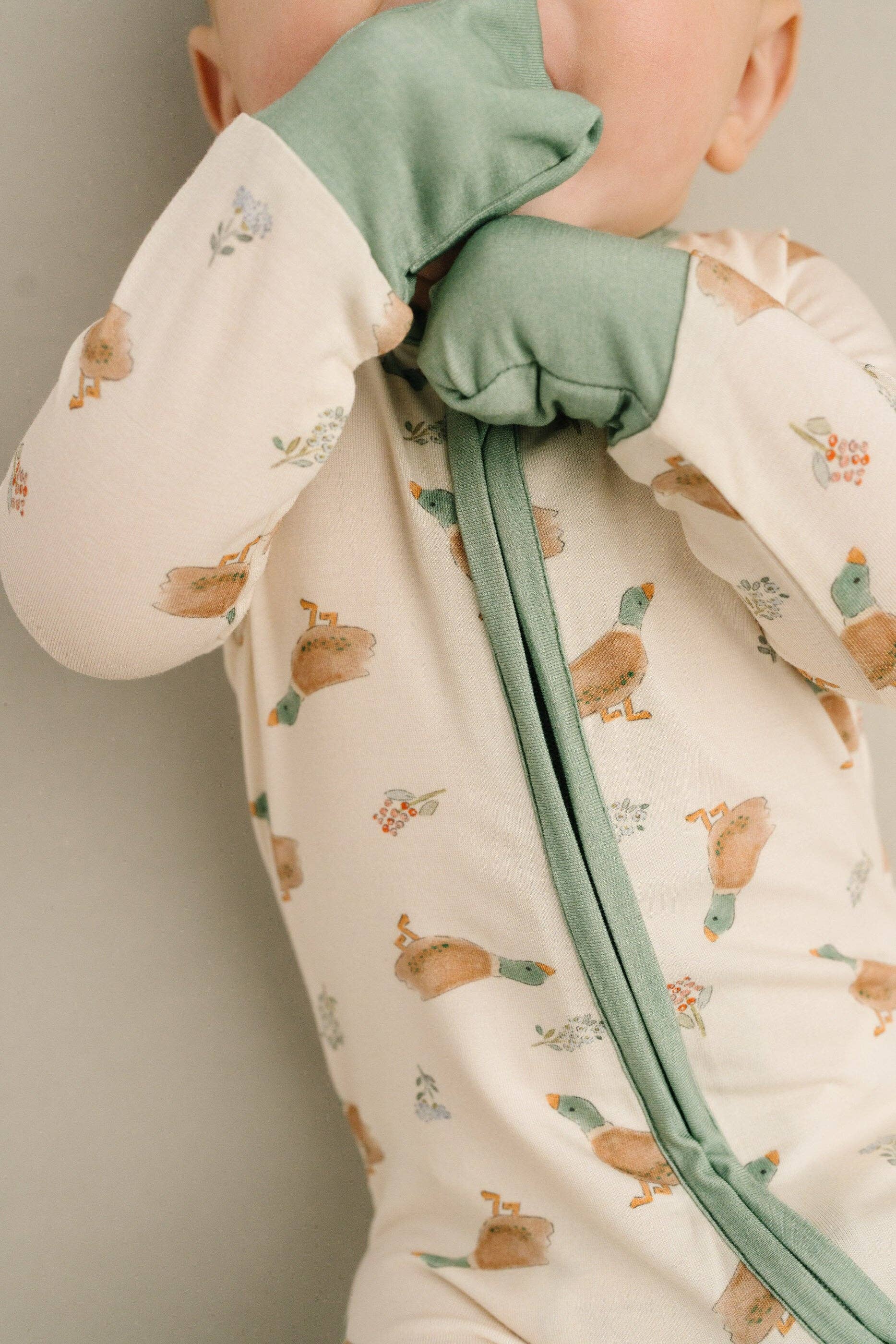 Little Mallard Duck Bamboo Sleeper: 3-6M