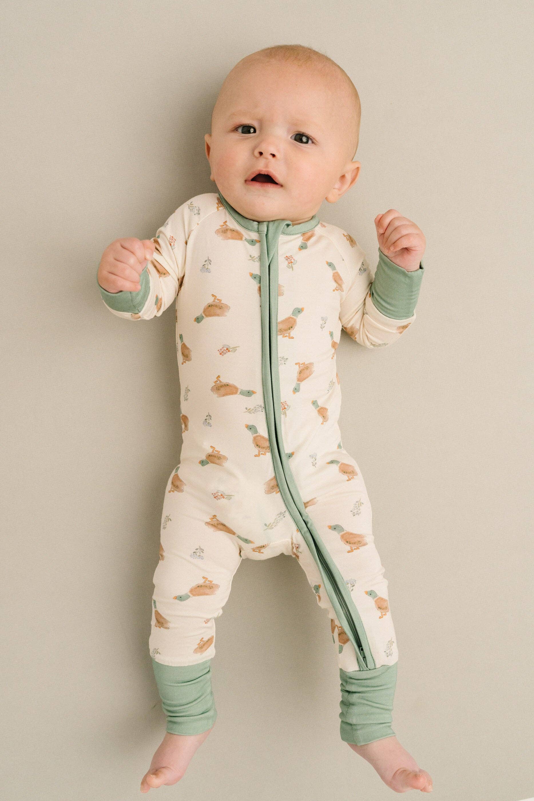 Little Mallard Duck Bamboo Sleeper: 3-6M