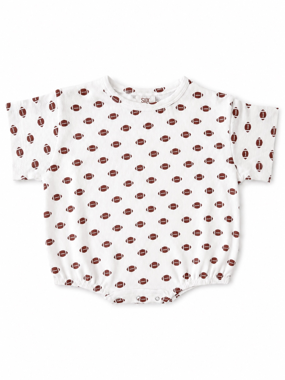 Football / Organic Pointelle T-Shirt Bubble: 12 - 18 mo.