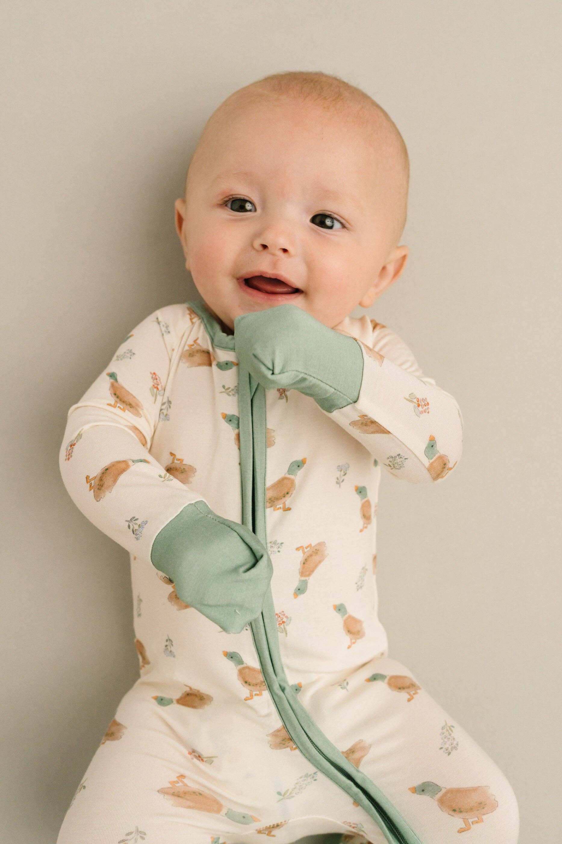 Little Mallard Duck Bamboo Sleeper: 3-6M