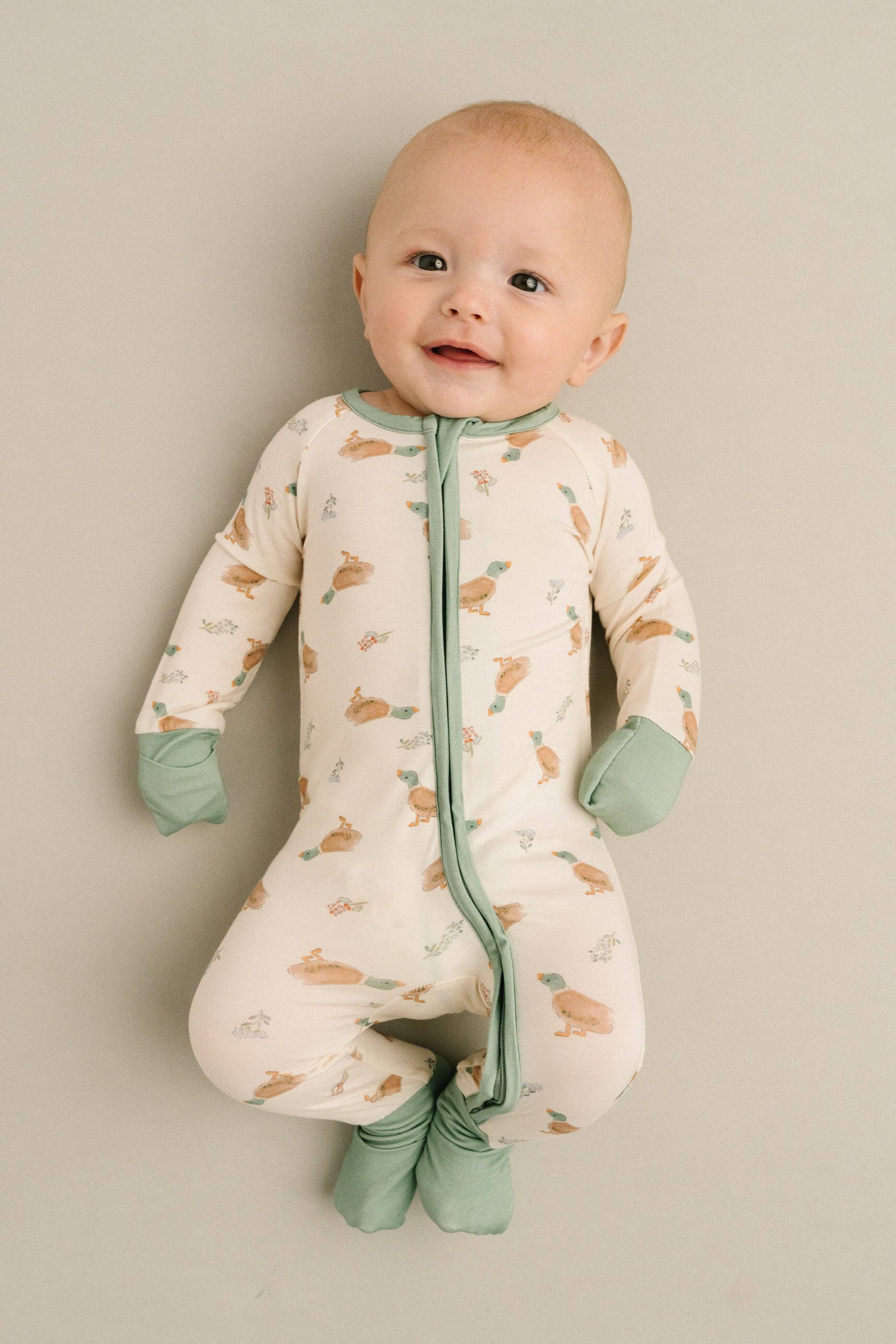 Little Mallard Duck Bamboo Sleeper: 3-6M